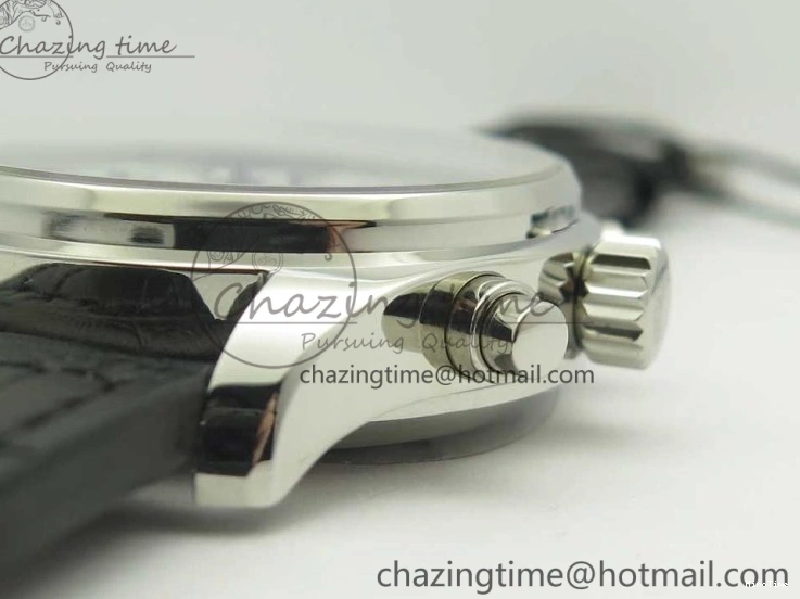 MIROTIME 0712 Pilot Chrono 377725 SS ZF 1:1 Best Edition White Dial on Black Leather Strap A Soft 7183